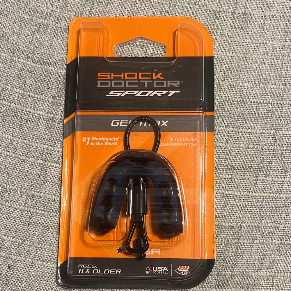 Shock Doctor Sport Kids Black Mouthguard with Strap